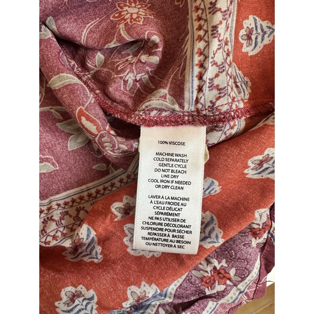 Beachlunchlounge Boho Off The Shoulder Floral Blouse Size Medium Western - Picture 6 of 6